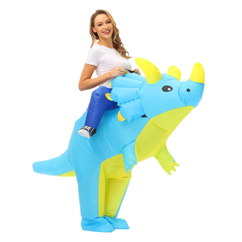 Wholesale Inflatable Dinosaur Costume Adult Funny Blow Up Costume Cospaly for Adult Kids Halloween Carnival Party Dress Up