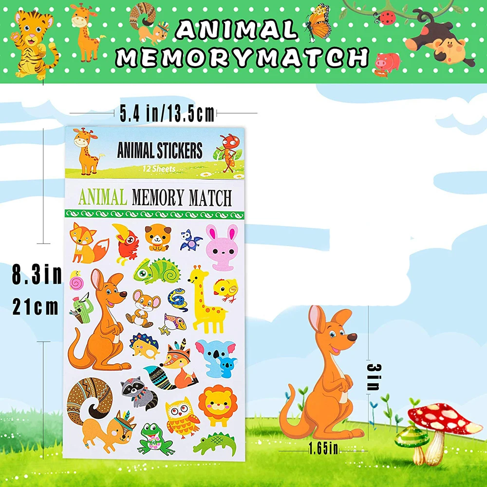 Personality Children Eco-Friendly Cartoon Cute Animal Kiss Cut Sticker