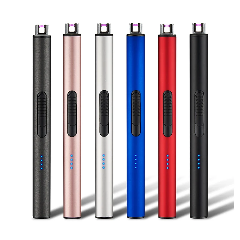 Candle Lighter Electric Arc Lighter Rechargeable USB Lighter Flameless Grill Lighter Long for Candle BBQ Camping Cooking