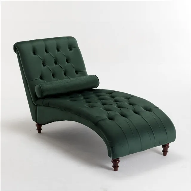 
European single seat hot-selling chaise lounge with the dark brown gourd feets 