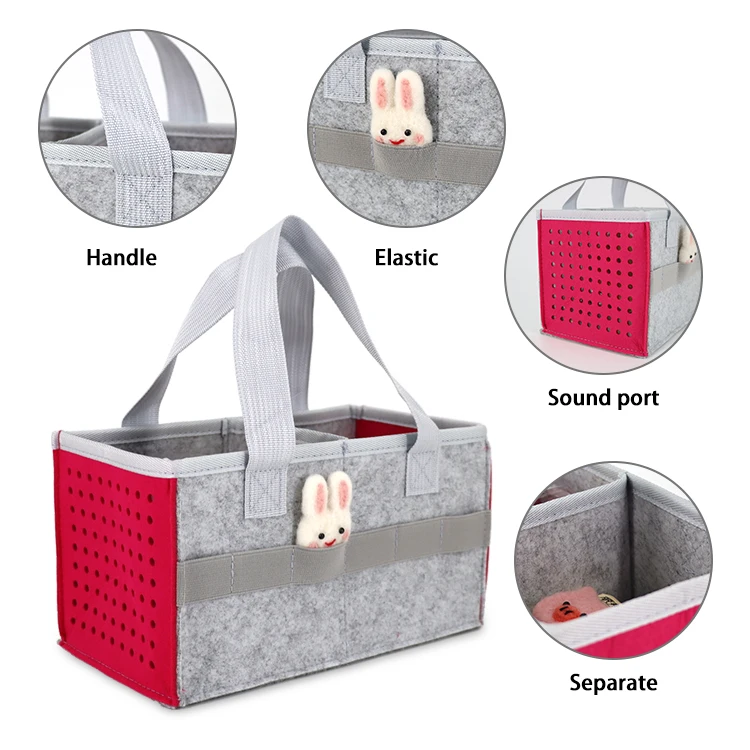 New Product Carrying Case Travel Felt Bag Compatible With Toniebox Starter Set Audio Storage Basket