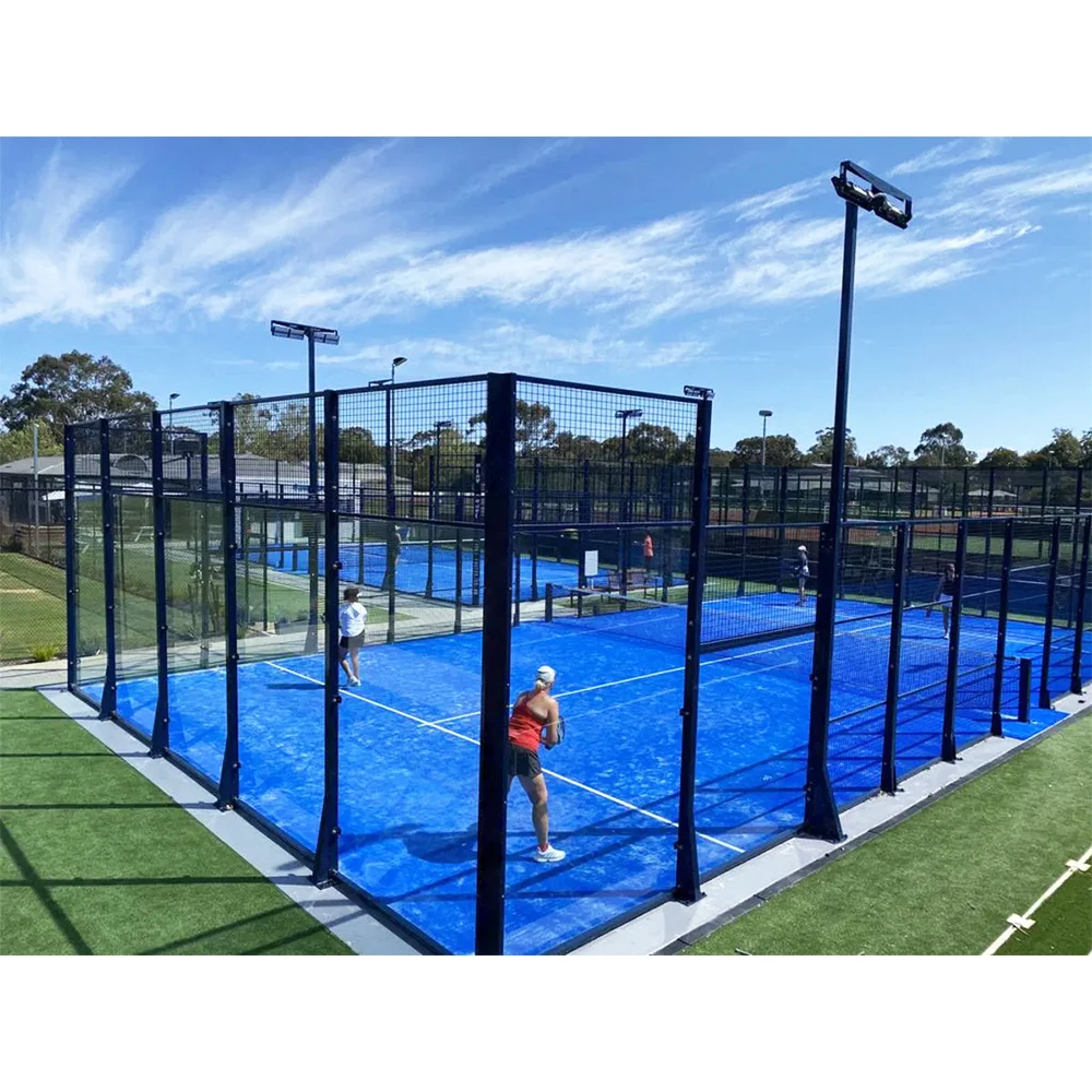 China manufacturing 2024 paddel court custom logo black paddel court