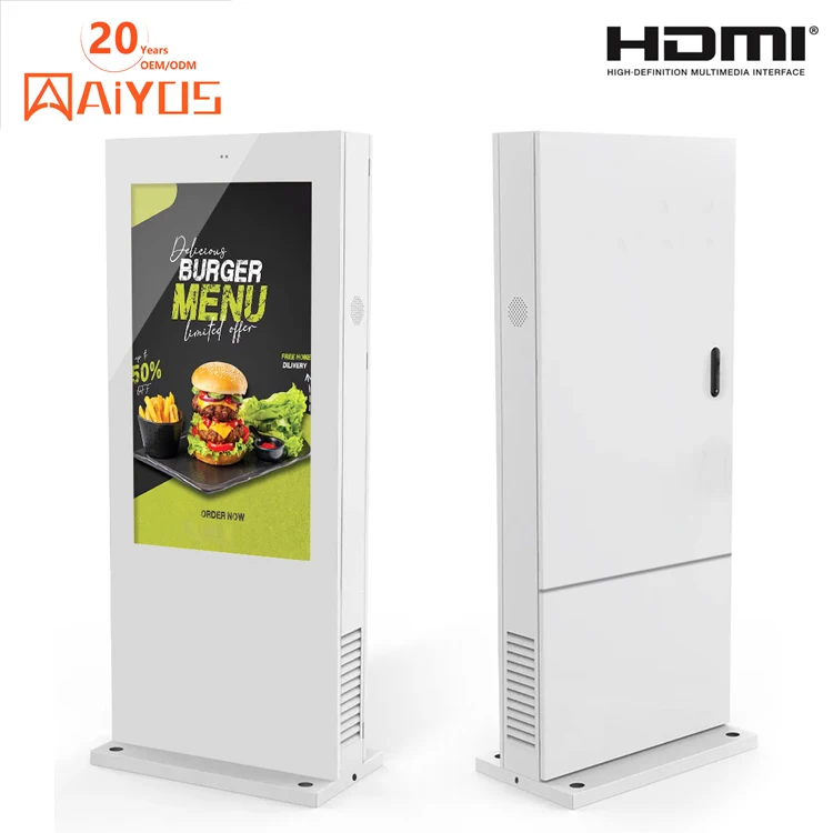 Advertising Mall Screen Outdoor Kiosk 32 43 49 55 65  75 85 Inch LCD Screen Display Waterproof Commercial Digital Billboard