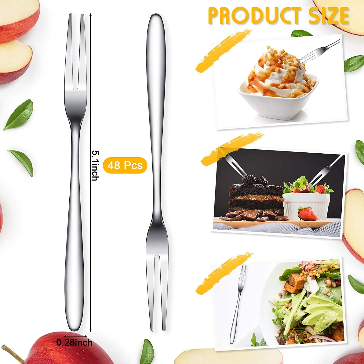 Wholesale Tasting Dessert Forks Kitchen Appetizer Cake Fruit Forks Set