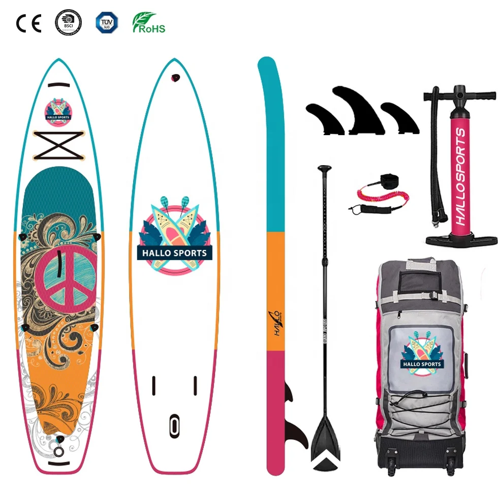 Hallosports 047 portable xl water inflatable wholesale sup paddle board top seller