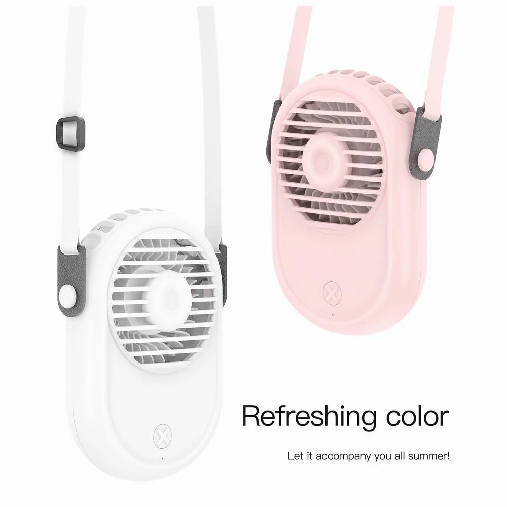 2023 Hands-free Mini Portable USB Rechargeable Outdoor Sports Lazy Hanging Neck Band Waist Wrist Portable Fan