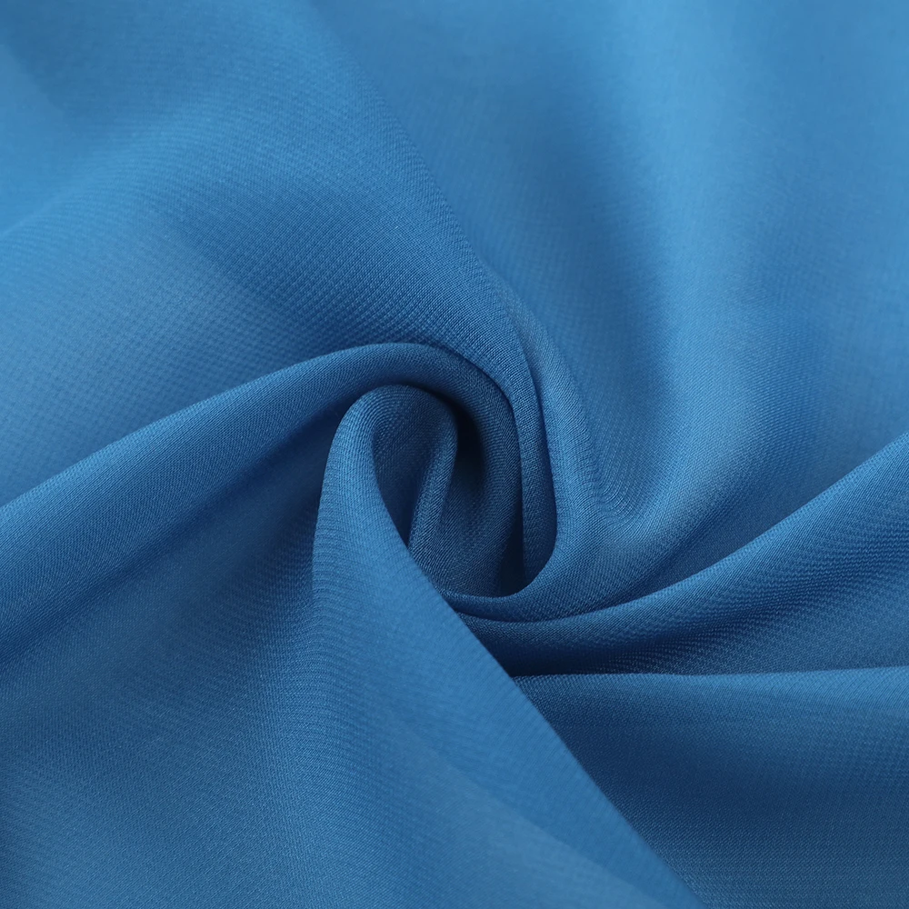 Good Quality Polyester 75D Chiffon Solid 60gsm Woven 150cm Pure Silk Crinkle Chiffon Fabric For Dress and Shirt