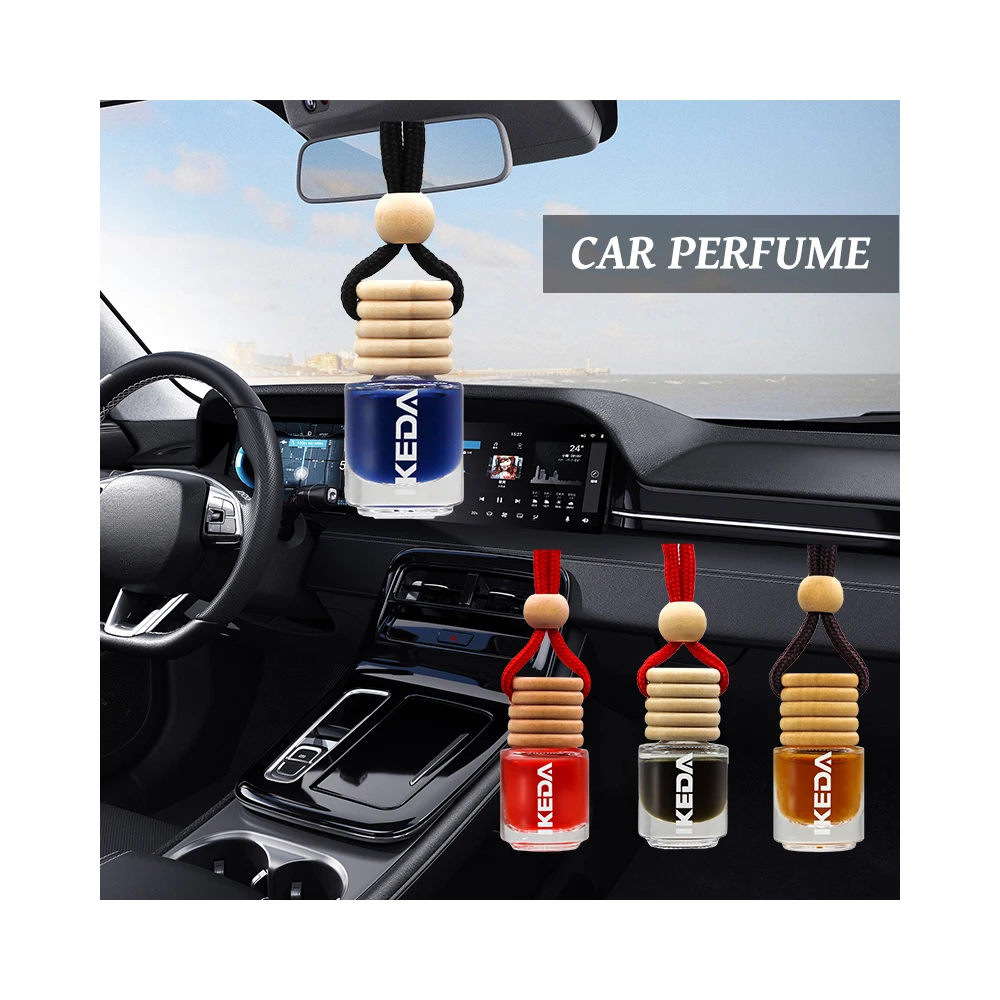 Wooden cap glass bottle cup coffee refresh eco-friendly perfume car scent hanging bag perfume fragrance air freshener