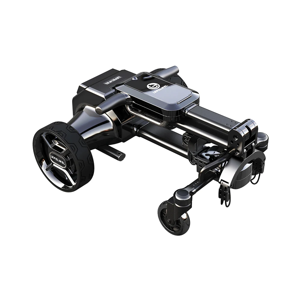 Manufacturer ALUMINIUM electric trolley golf OEM Push Follow golf trolleys with Remote