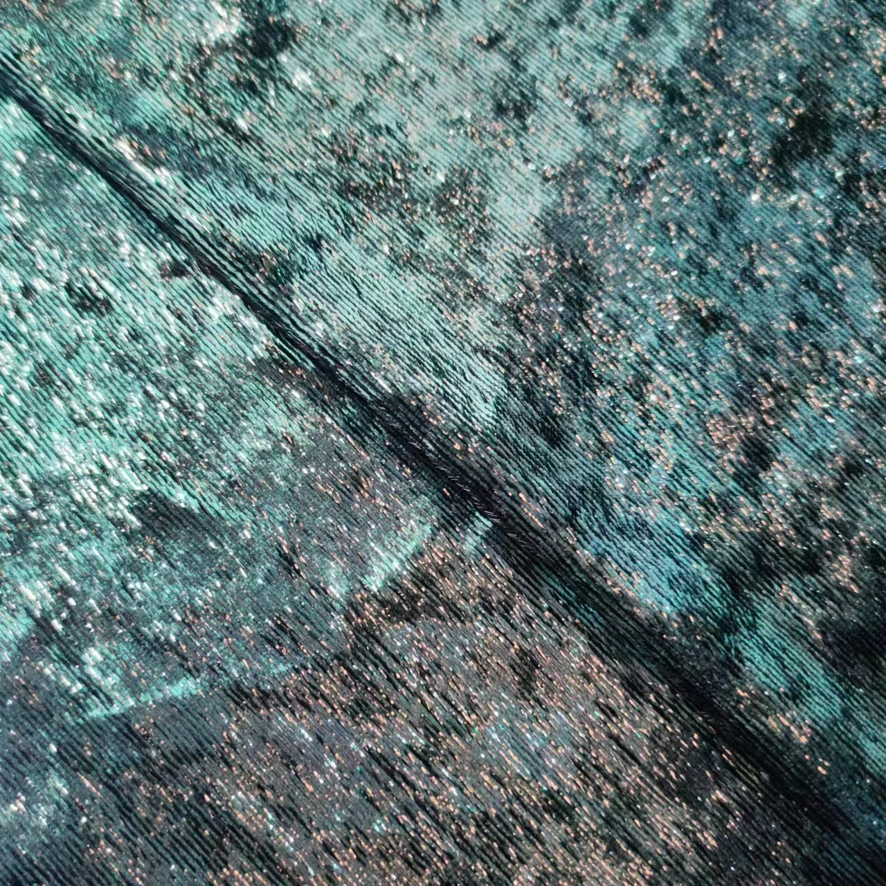 Custom 100%Polyester Woven Lurex Fabric Metallic Stripe Shinny No Stretch Micro Velvet Fabric For Women Dress Clothing Garment