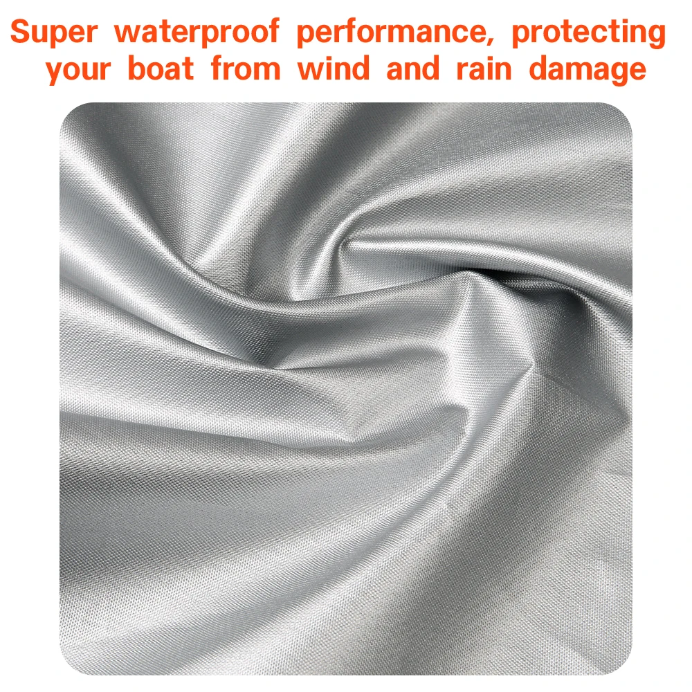 Cross-Border Exclusive Black Silver Gray Waterproof Boat Cover V-Shaped Oxford Cloth Yacht Cover for Fishing and Marine Use