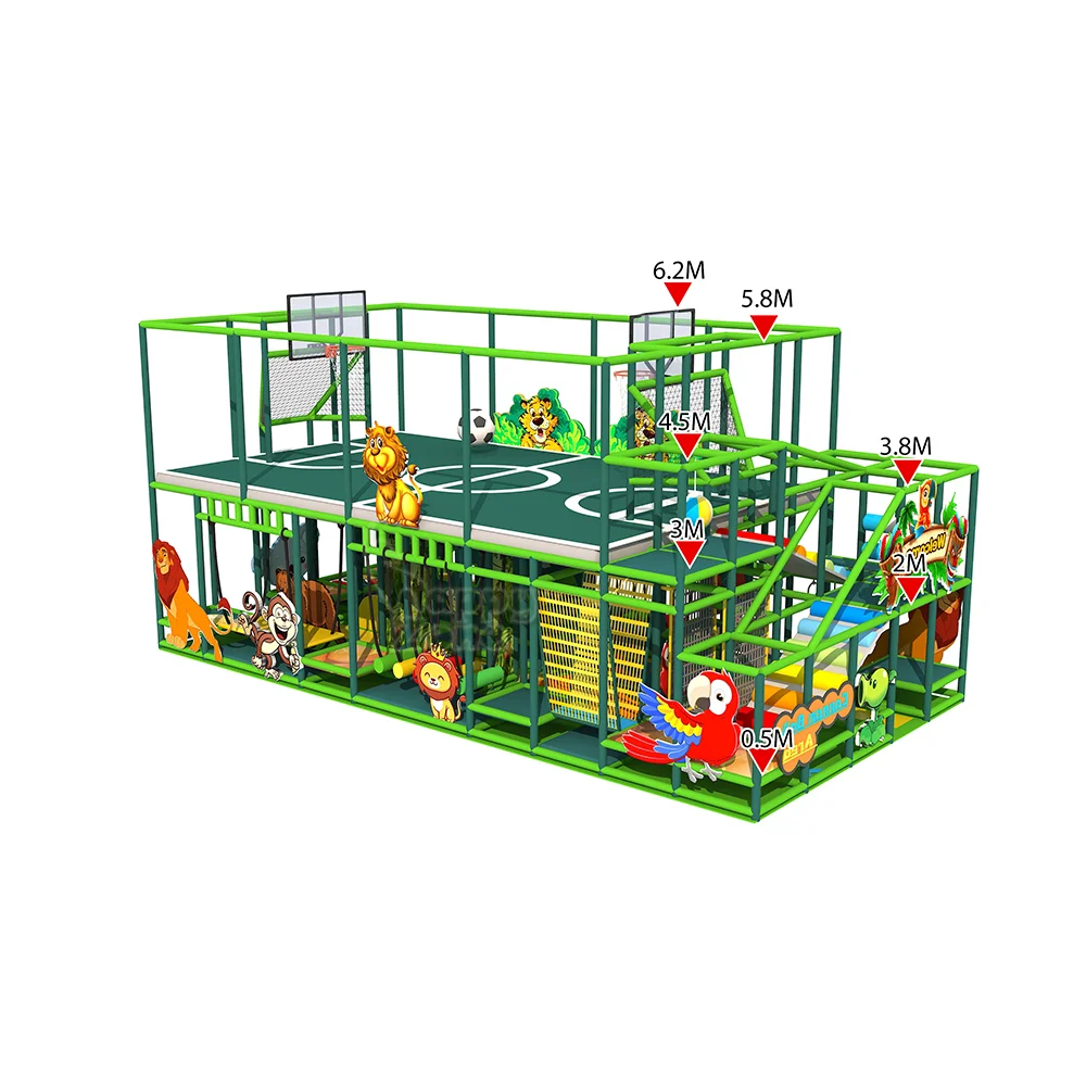 Indoor Kids Mini Playground Equipment Kids Soft Play Area , Soft Kids Ninja,  Jungle Gym with Fun Maze for sale 78sqm
