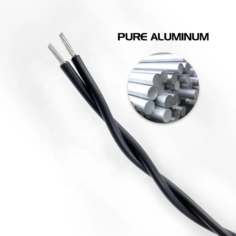 KICO Braid Flexible 2*16 4*25mm2 twisted Aerial Bundled Cable ABC aluminum overhead Round cable PVC XLPE insulated BLV cable