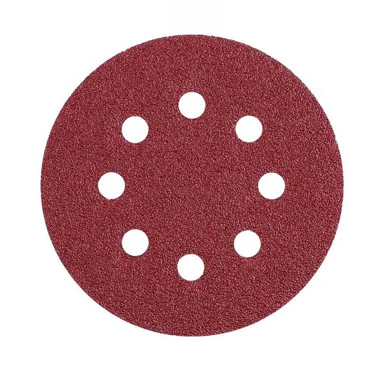 Высококачественная наждачная бумага абразивные инструменты желтый 5 дюймов 8 отверстий абразивный диск