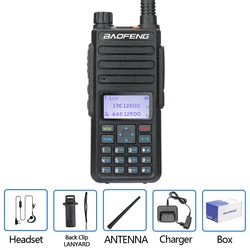 Baofeng DMR DR-1801 Walkie Talkie Dual Time Slot Tier 1&2 Digital/Analog Radio VHF UHF Dual Band Upgrade of DM-1801 DM-1701