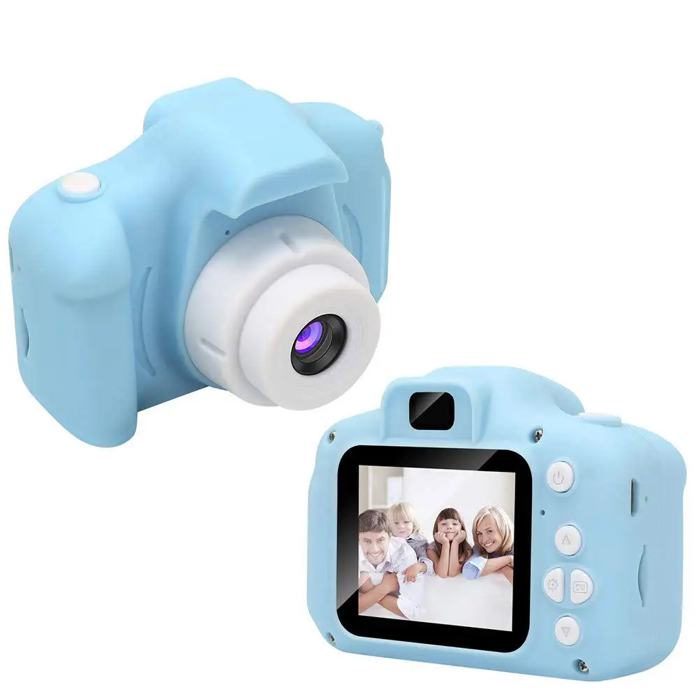 Cute Cartoon Kids Instant Camera Children Fun Christmas Gift Digital Camera Built-In Games 2.0 Inch X2 Kids Photo Camera