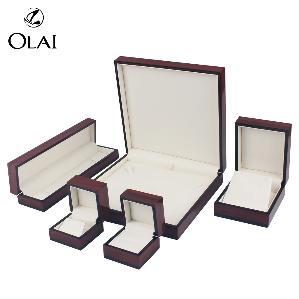 Wooden Jewelry Packaging Box Custom Unique Jewelry Necklace Box With Logo  Luxurious Jewelry Organizer