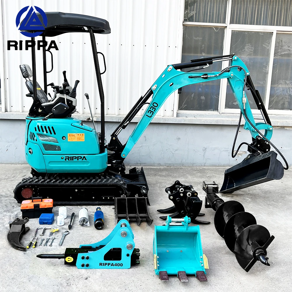 Rippa L330 мини-садовый экскаватор дизельный механический мини-экскаватор