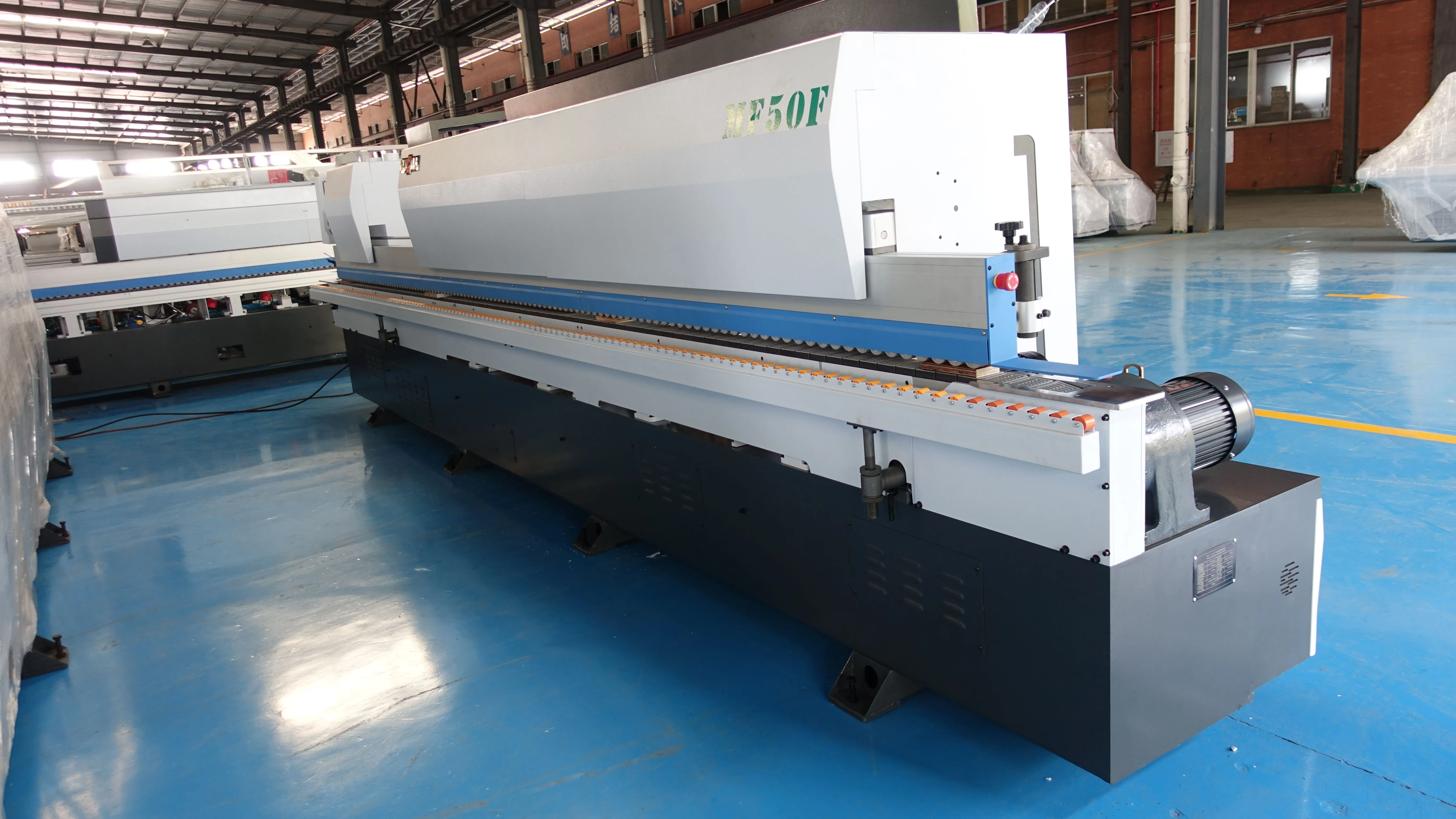 ZICAR MF50F 8 functions automatic edge banding machine with pre-milling corner trimming end cutting for making furniture doors