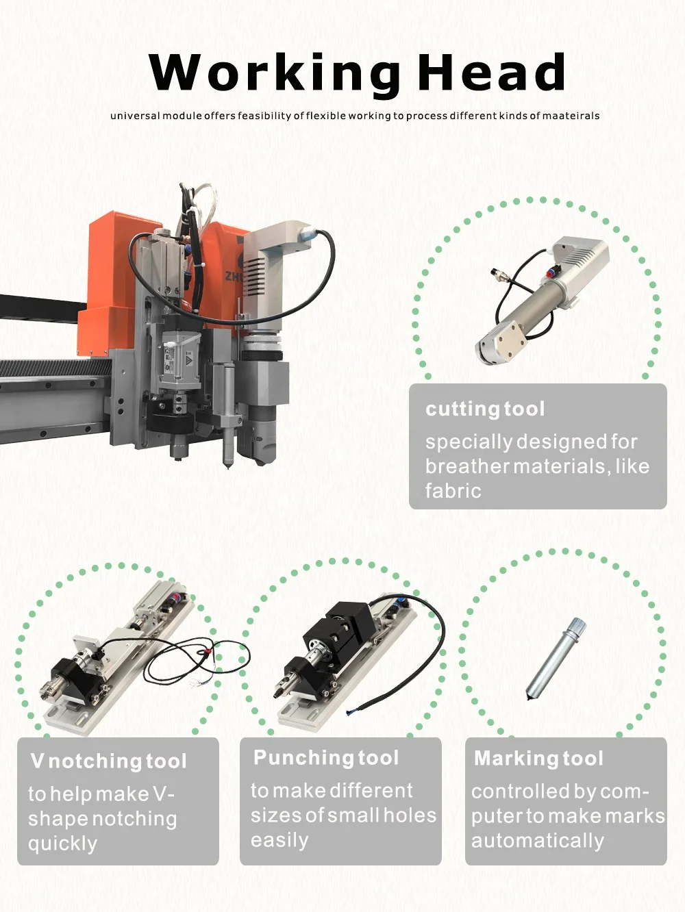 Women Dresses Textile Machinery Oscillating Knife Fabric Textile Cutting Machine