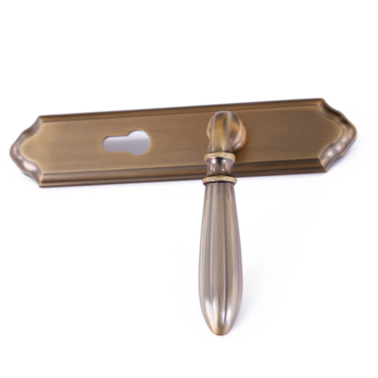 Brass panel interior door handle funiture lock handle mortise door lock