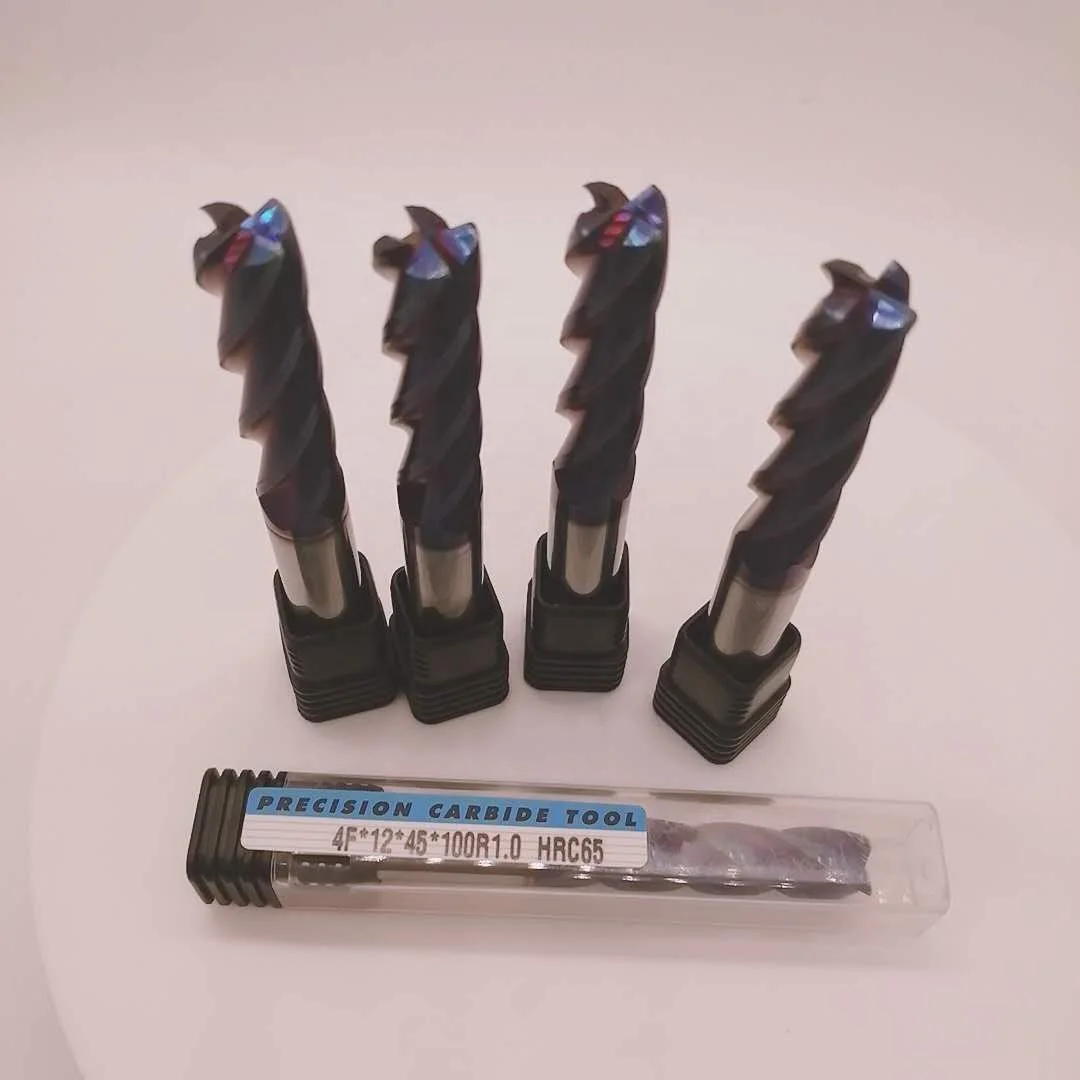 4F Solid Carbide Endmills HRC65 End Mills
