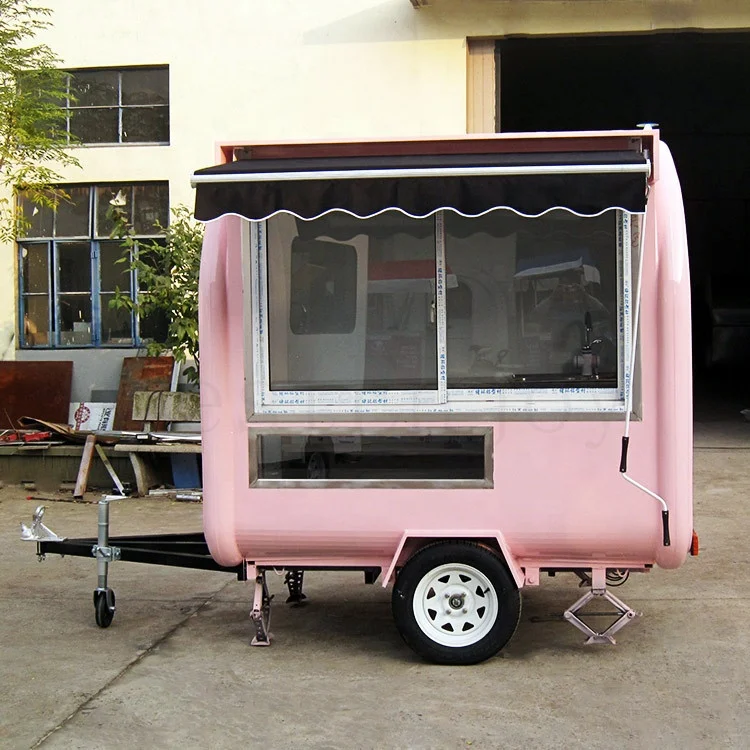 Custom small rolled ice cream kiosk concession bar fast food trailers trucks
