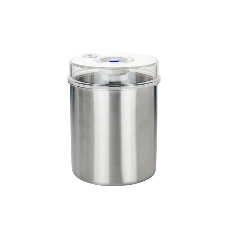 Kitchen Airtight Storage Jar Stainless Steel Coffee Container Vacuum Sealer Container with Pump