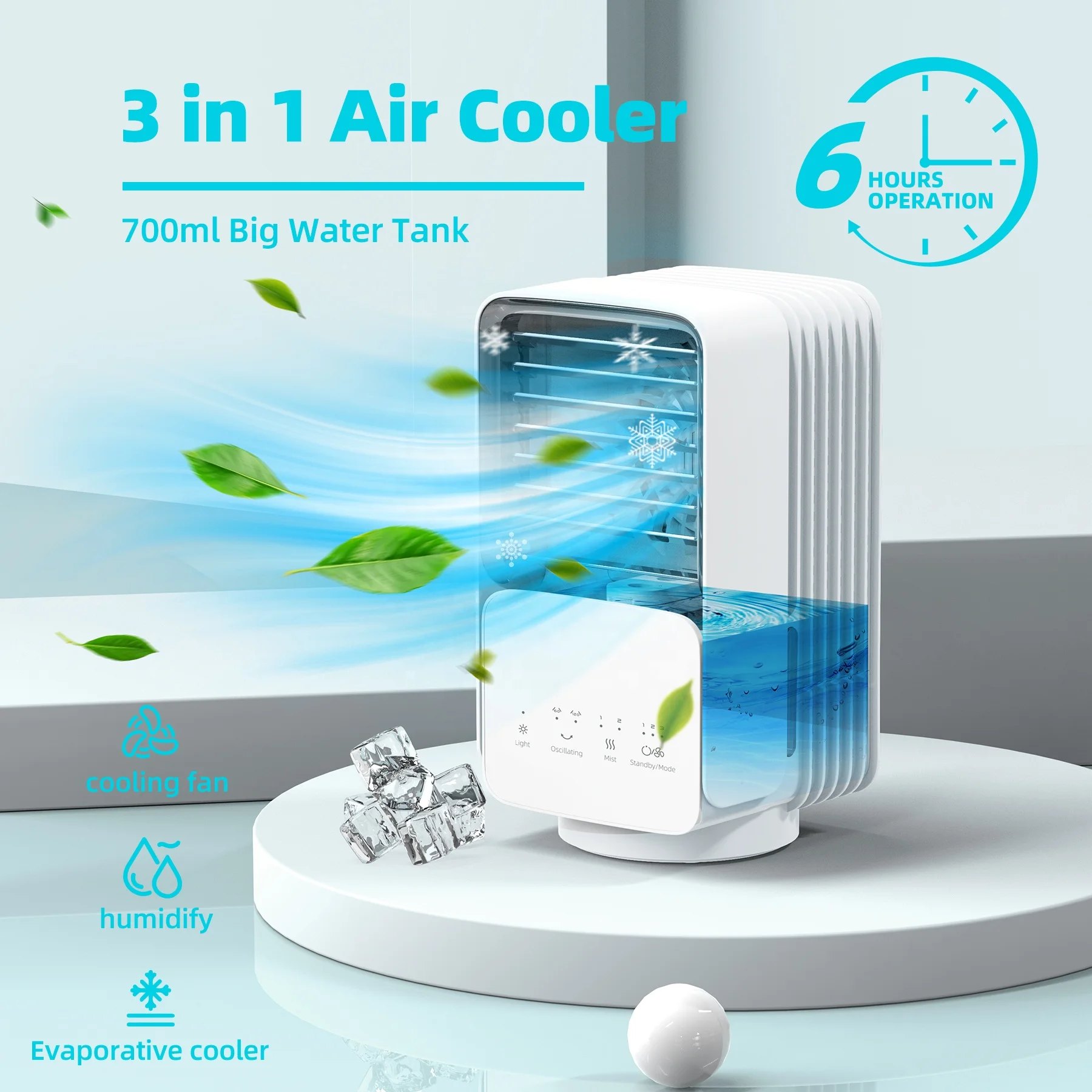 new product ideas 2023 mobile cooling personal space room air fan cooler with battery
