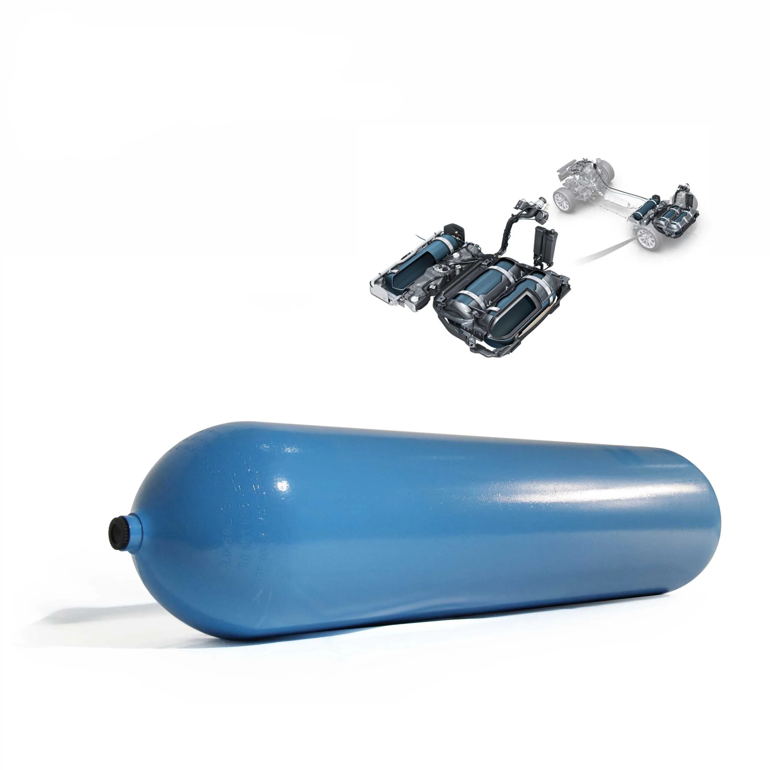 117L Type 2 CNG Cylinders 406mm Wall Thickness Industrial Use for Car Gas Cylinder