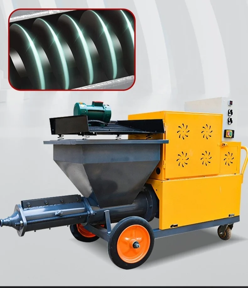 Good quality  Automatic electric 380v wall mortar sprayer cement concrete mixer spraying machine