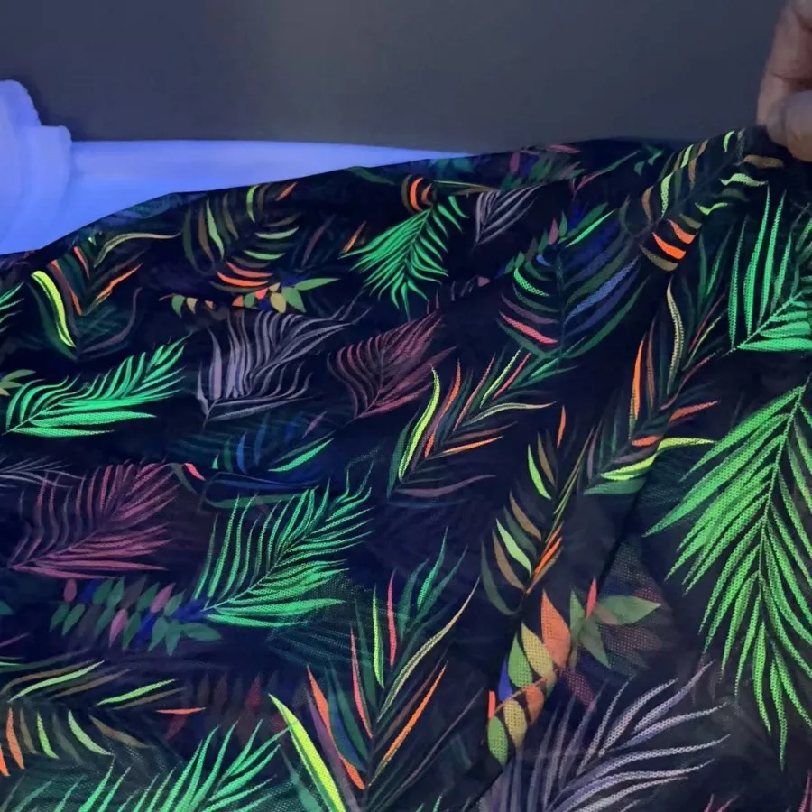 High visibility fluorescent digital printed sheer fashion sarong beach wrap fabric