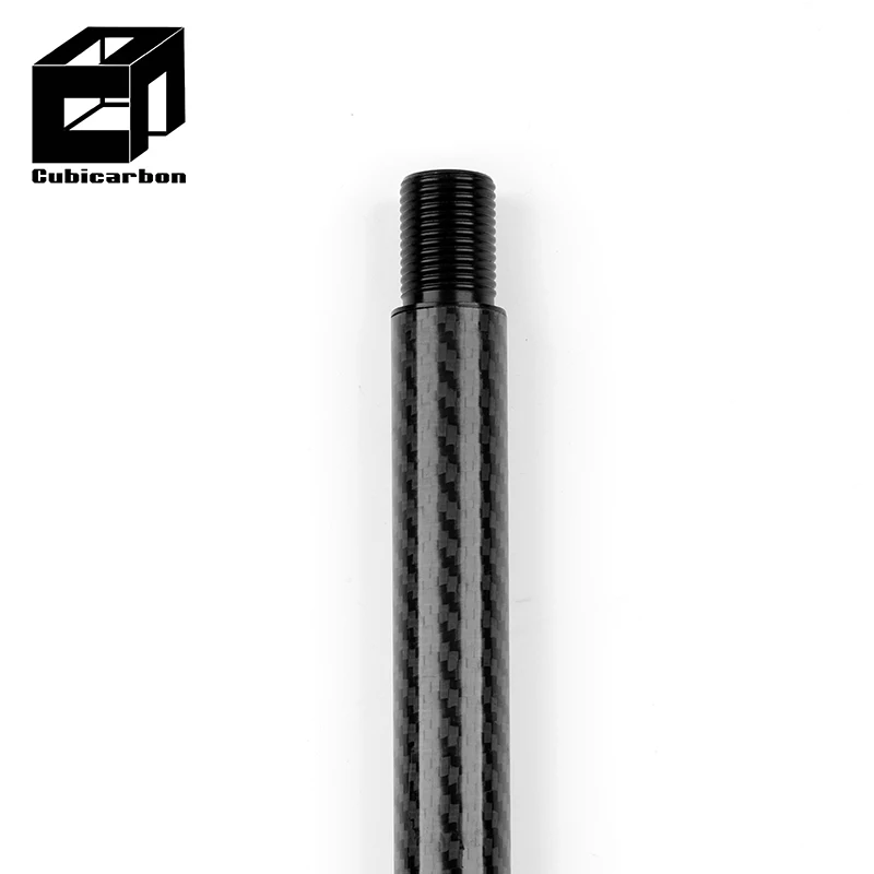 Manufacturer 3K prepreg Toray carbon fiber Threaded tube Thread Connector 1inch to 1inch Carbon Fiber Tube Joint