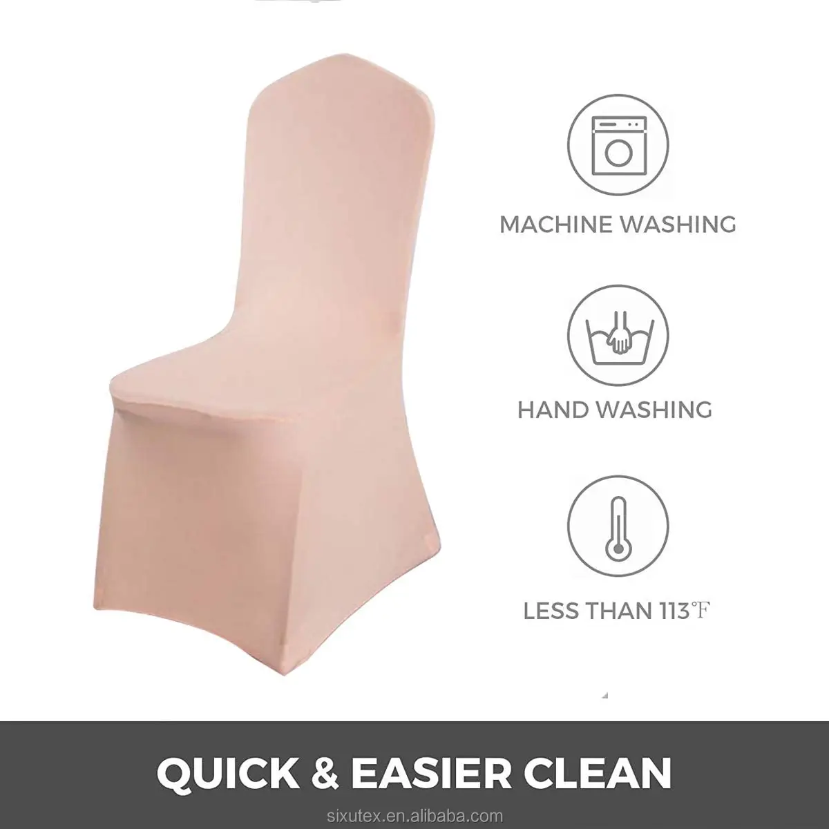 Premium quality housse de chaise de mariage Solid Color spandex stretch coprisedile wedding chair cover