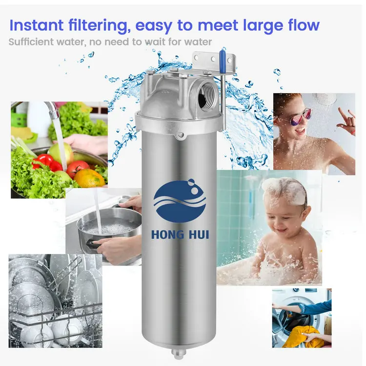 HONG HUI NSF HPS-10A 10 Inch Filter Manufacturing Water Purifier Stainless Steel Cartridge Water Filter Housing
