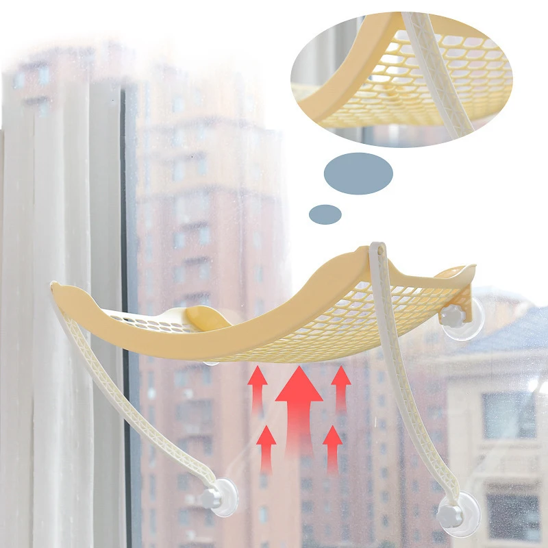 Cat Winter Sunbathing Suction Cup Soft Bed Balcony Window Swing Cat Hammock Scratching Post Hanging Basket Cat Hammock