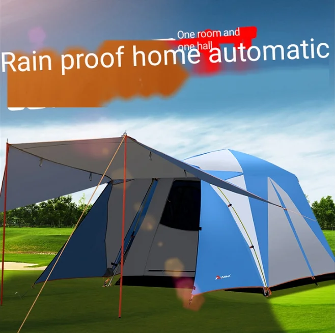Wholesale New Design Double Layer Mosquito Waterproof Easy set up 3-4 Person Four Season Hiking Camping Tent