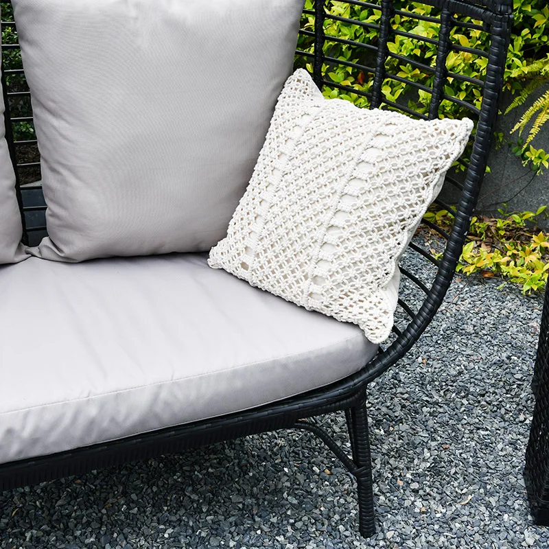 
VERA garden rattan loveseat wicker round single sofa, rattan wicker sofa 