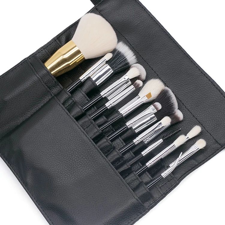 Makeup Brush Bag Professional Cosmetic Holder 20 Pockets Organizer Apron with Artist Brush Belt Waist Fanny Pack