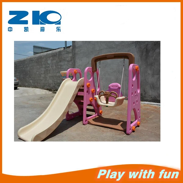 
baby 3 in 1 plastic slide with swing set for sale 