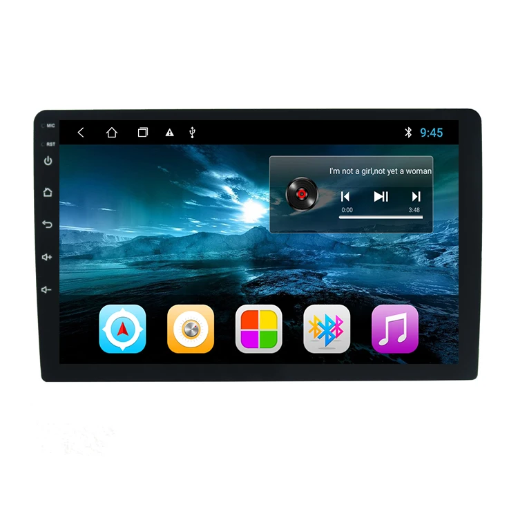 
2 Din Android 9 10 Inch Rearview camera Full Touch Screen Double Din Car DVD Player 1 16 GB with IPS screen 