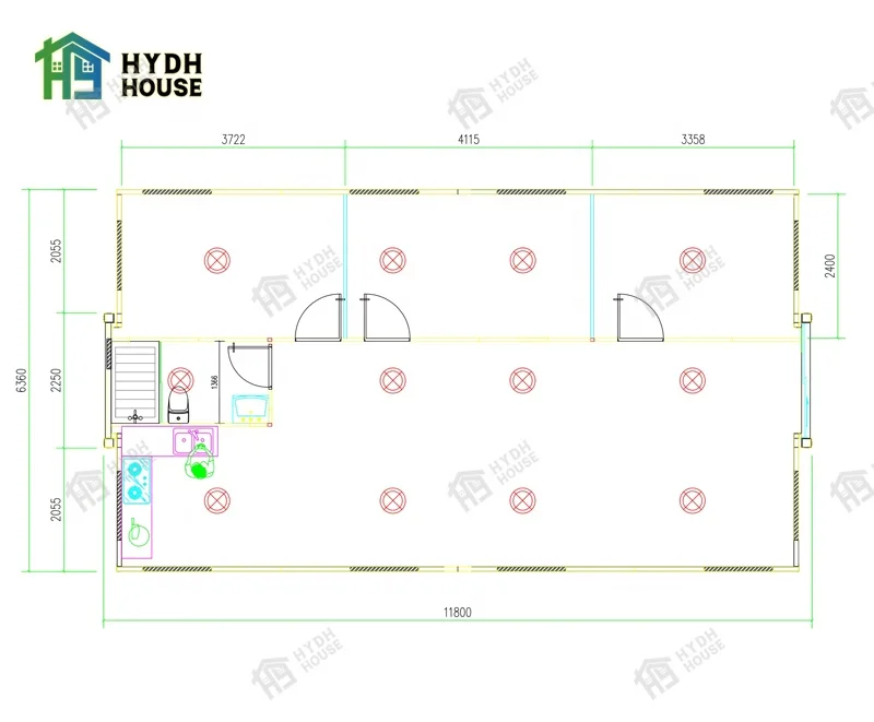 Hurricane Proof Prefab Container House Quick Installation Detachable Prefabricated Portable Home Warehouse