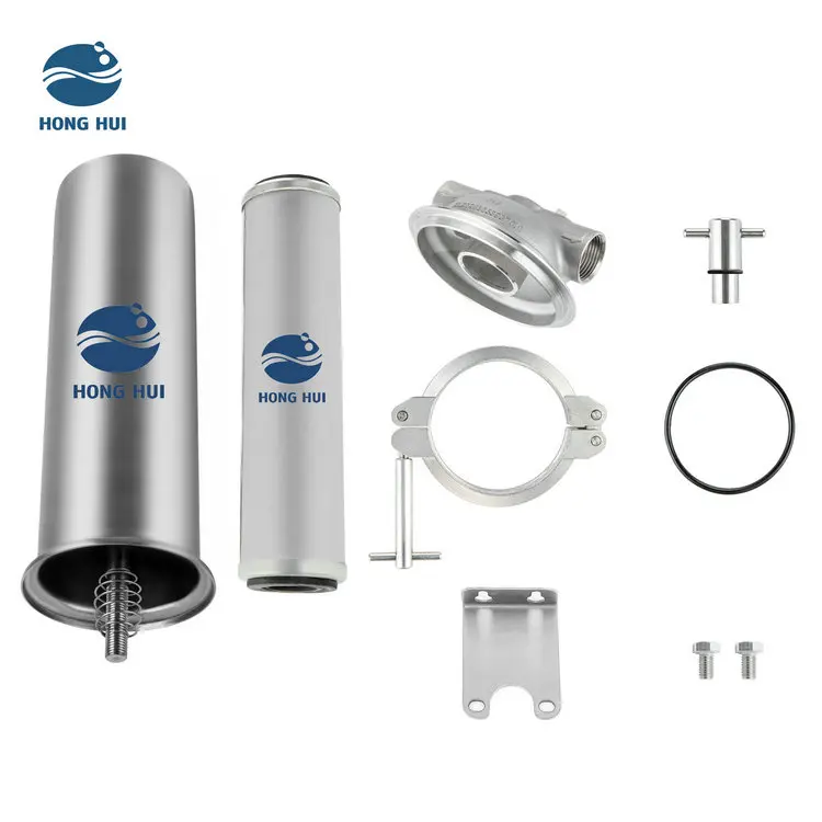 HONG HUI TUS-10C 10 Inch Wholehouse Stainless Steel Water Purifier Water Filter Housing