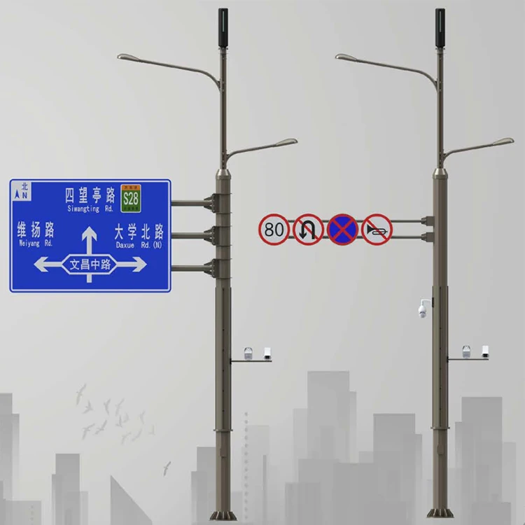 Promotional Top Quality Led Street Pole Light Circuitry Design Multifunctional Street Sign Pole