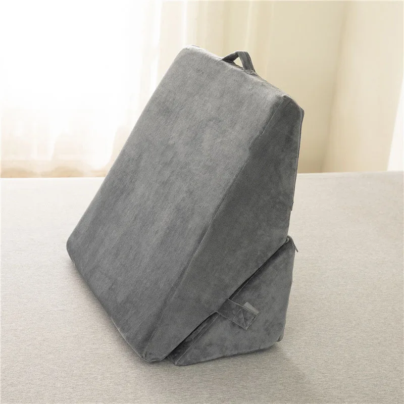multi-functional triangle bed memory foam wedge pillow cutting reading pillow back support pillow memory foam orthopedic