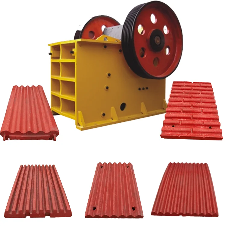 Jaw Crusher Spare Parts Manufacturer Fixed Jaw Plate Movable Jaw Plate Suitable for JM1208 10114743000 10114744000