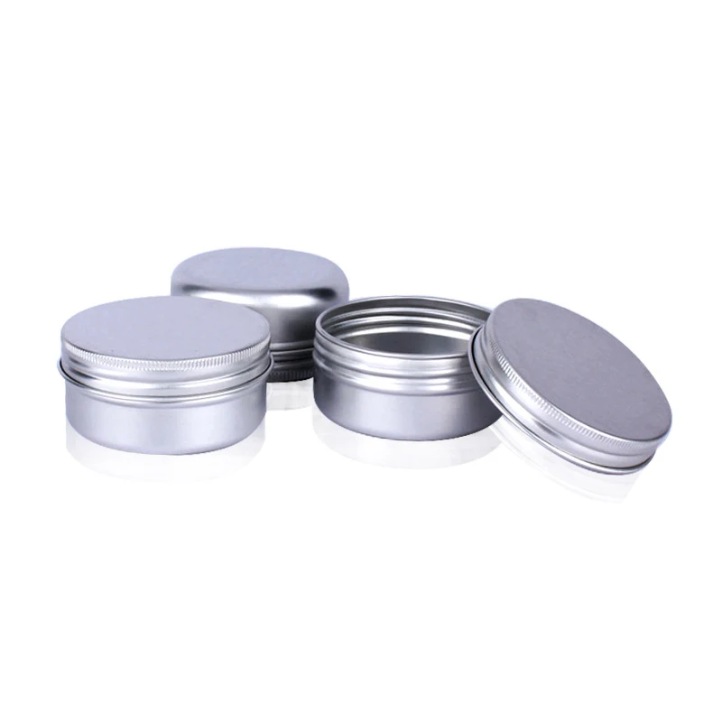 Custom Latas para velas Metal Box Packaging Case Screw Top Soy Candles Small Tin Can Jar Aluminum Jar Round Metal Tin Container