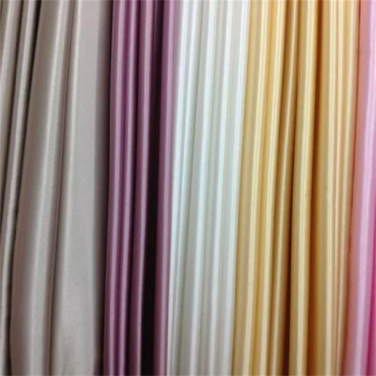 Custom Colorful Anti-Static Polyester Satin Curtain Fabric for The Living Room