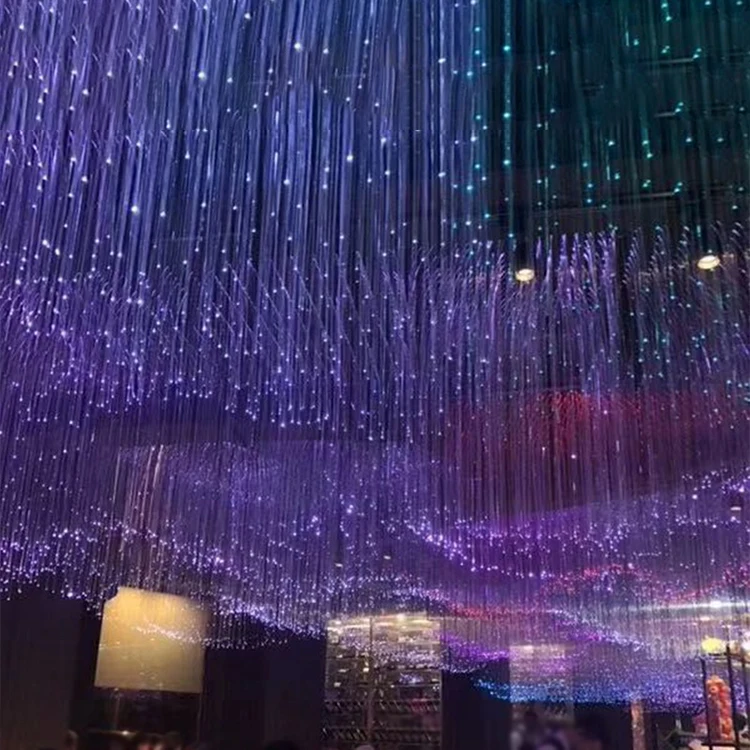 starry sky restaurant corridor hanging chandelier wedding decorations hotel bar led pendant light modern