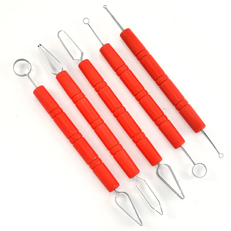 Spot Supply Fruit Carving Knife Set For Chef Sculpting Modeling Knife Pulling Carving Piercing Double Line Drawing Knife